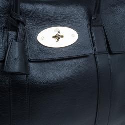 Pre Owned Mulberry Black Leather Bayswater Tote