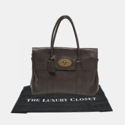 Pre Owned Mulberry Dark Brown Leather Bayswater Satchel