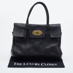 Pre Owned Mulberry Black Leather Bayswater Satchel