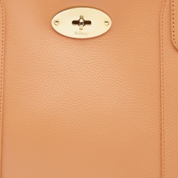 Pre Owned Mulberry Orange Leather Small Bayswater Tote
