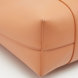 Pre Owned Mulberry Orange Leather Small Bayswater Tote