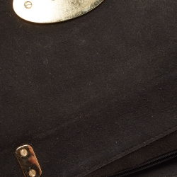 Pre Owned Mulberry Black Leather Small Lily Flap Shoulder Bag