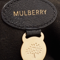 Pre Owned Mulberry Black Leather Small Lily Flap Shoulder Bag