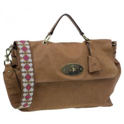 Pre Owned Mulberry Brown Sparkle Leather Medium Edie Crossbody