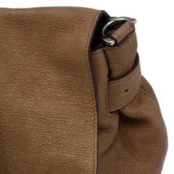 Pre Owned Mulberry Brown Sparkle Leather Medium Edie Crossbody