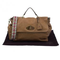 Pre Owned Mulberry Brown Sparkle Leather Medium Edie Crossbody