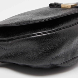 Pre Owned Mulberry Black Leather Tessie Crossbody Bag