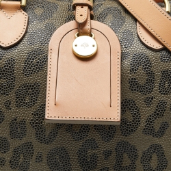 Pre Owned Mulberry Multicolor Leopard Print Coated Canvas and Leather Boston Bag