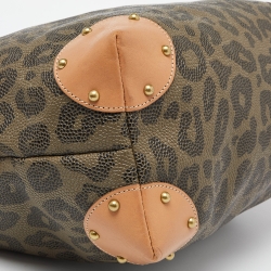 Pre Owned Mulberry Multicolor Leopard Print Coated Canvas and Leather Boston Bag