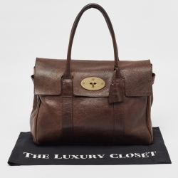 Pre Owned Mulberry Dark Brown Leather Bayswater Satchel