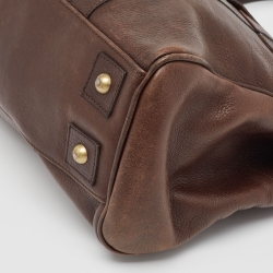 Pre Owned Mulberry Dark Brown Leather Bayswater Satchel