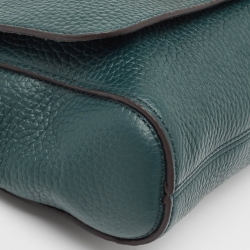 Pre Owned Mulberry Green Leather Small Lily Shoulder Bag