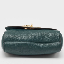 Pre Owned Mulberry Green Leather Small Lily Shoulder Bag