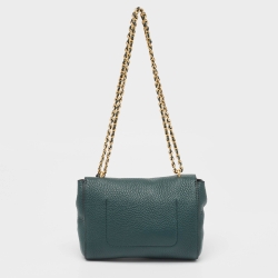 Pre Owned Mulberry Green Leather Small Lily Shoulder Bag