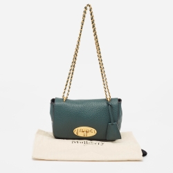 Pre Owned Mulberry Green Leather Small Lily Shoulder Bag