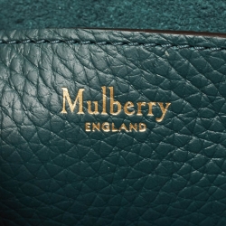 Pre Owned Mulberry Green Leather Small Lily Shoulder Bag