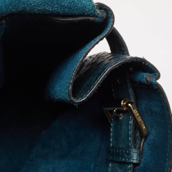 Pre Owned Mulberry Dark Green Python Embossed Leather Bayswater Satchel