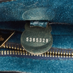 Pre Owned Mulberry Dark Green Python Embossed Leather Bayswater Satchel