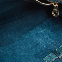 Pre Owned Mulberry Dark Green Python Embossed Leather Bayswater Satchel