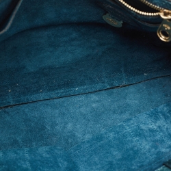 Pre Owned Mulberry Dark Green Python Embossed Leather Bayswater Satchel