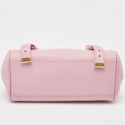 Pre Owned Mulberry Light Pink Leather Mini Alexa Top Handle Bag