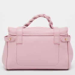 Pre Owned Mulberry Light Pink Leather Mini Alexa Top Handle Bag