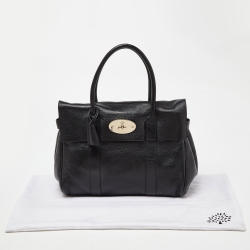 Pre Owned Mulberry Black Leather Bayswater Satchel