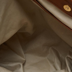 Pre Owned Mulberry Brown Leather Logo Embossed Hobo