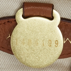 Pre Owned Mulberry Brown Leather Logo Embossed Hobo