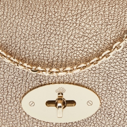 Pre Owned Mulberry Gold Leather Bayswater Chain Clutch