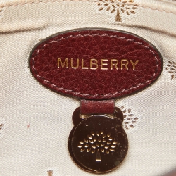 Pre Owned Mulberry Burgundy Leather Small Lily Shoulder Bag