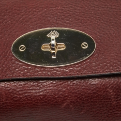 Pre Owned Mulberry Burgundy Leather Small Lily Shoulder Bag