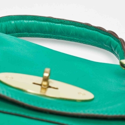 Pre Owned Mulberry Green Leather Oversized Alexa Satchel