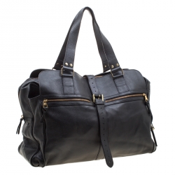 Mulberry Black Leather Travel Bag