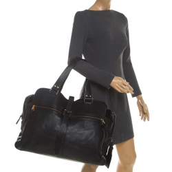 Mulberry Black Leather Travel Bag