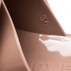N21 X Kartell Beige PVC Knot Platform Slides Size 36
