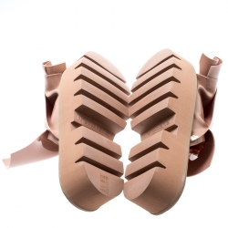 N21 X Kartell Beige PVC Knot Platform Slides Size 36