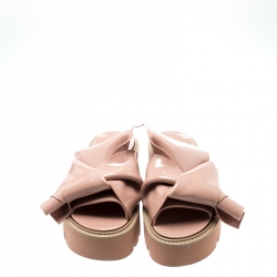 N21 X Kartell Beige PVC Knot Platform Slides Size 36