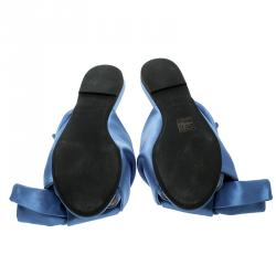 N21 Blue Satin Knot Mules Slide Size 37