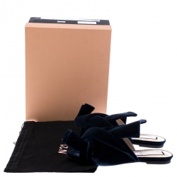 Pre Owned صندل سلايد فلات N21  فطي فة أزرق داكن مقاس 38