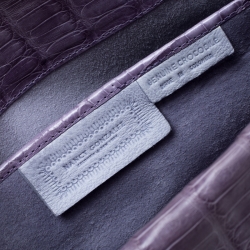 Nancy Gonzalez Purple Crocodile Clutch