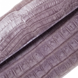 Nancy Gonzalez Purple Crocodile Clutch