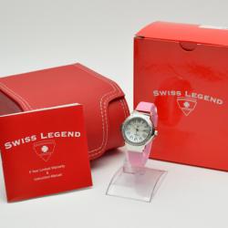 Pre Owned Swiss Legend South Beach Diamonds Pink Ladies Wristwatch 35 MM