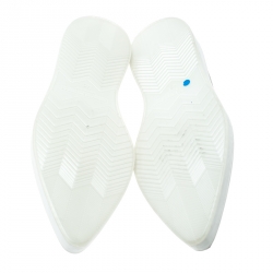 Pre Owned Nicholas Kirkwood Metallic Light Gold Glitter Fabric Alona Pointed Toe Loafers Size 40