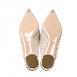 Nicholas Kirkwood Beige Raffia Beya Pointed Toe Flats Size 41
