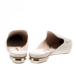 Nicholas Kirkwood Beige Raffia Beya Pointed Toe Flats Size 41