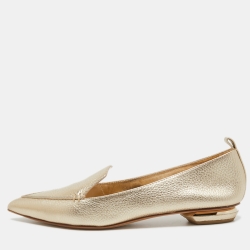 Nicholas Kirkwood Metallic Leather Beya Loafers Size 41 