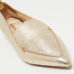Nicholas Kirkwood Metallic Leather Beya Loafers Size 41 