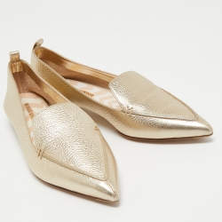 Nicholas Kirkwood Metallic Leather Beya Loafers Size 41 