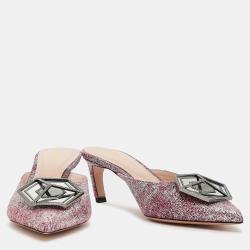 Nicholas Kirkwood Multicolor Pointed Toe Mid Heel Mules 38
